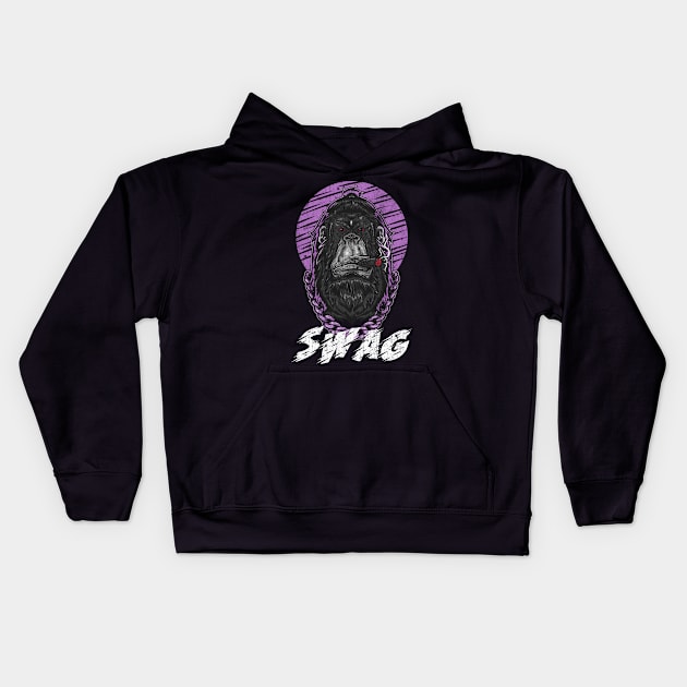 Swag - Hiphop/Trap music Kids Hoodie by WizardingWorld